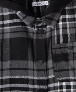Chemise à carreaux avec capuche garçon